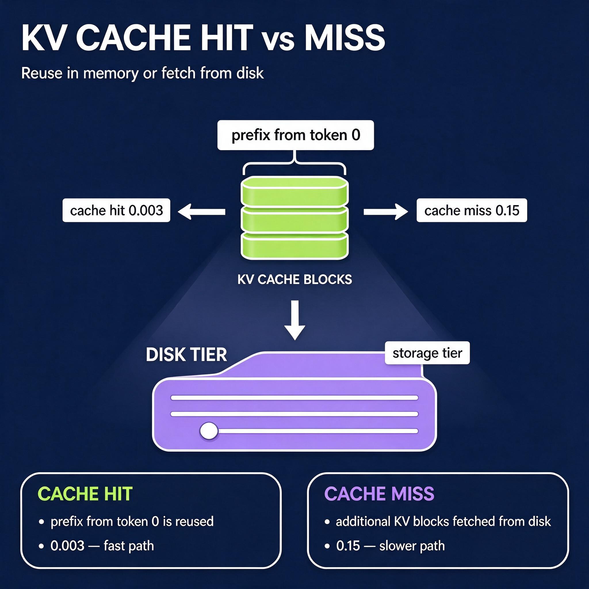 DeepSeek's on-disk KV cache: exact prefix matching, 890 bytes per token, and a 50x input price gap